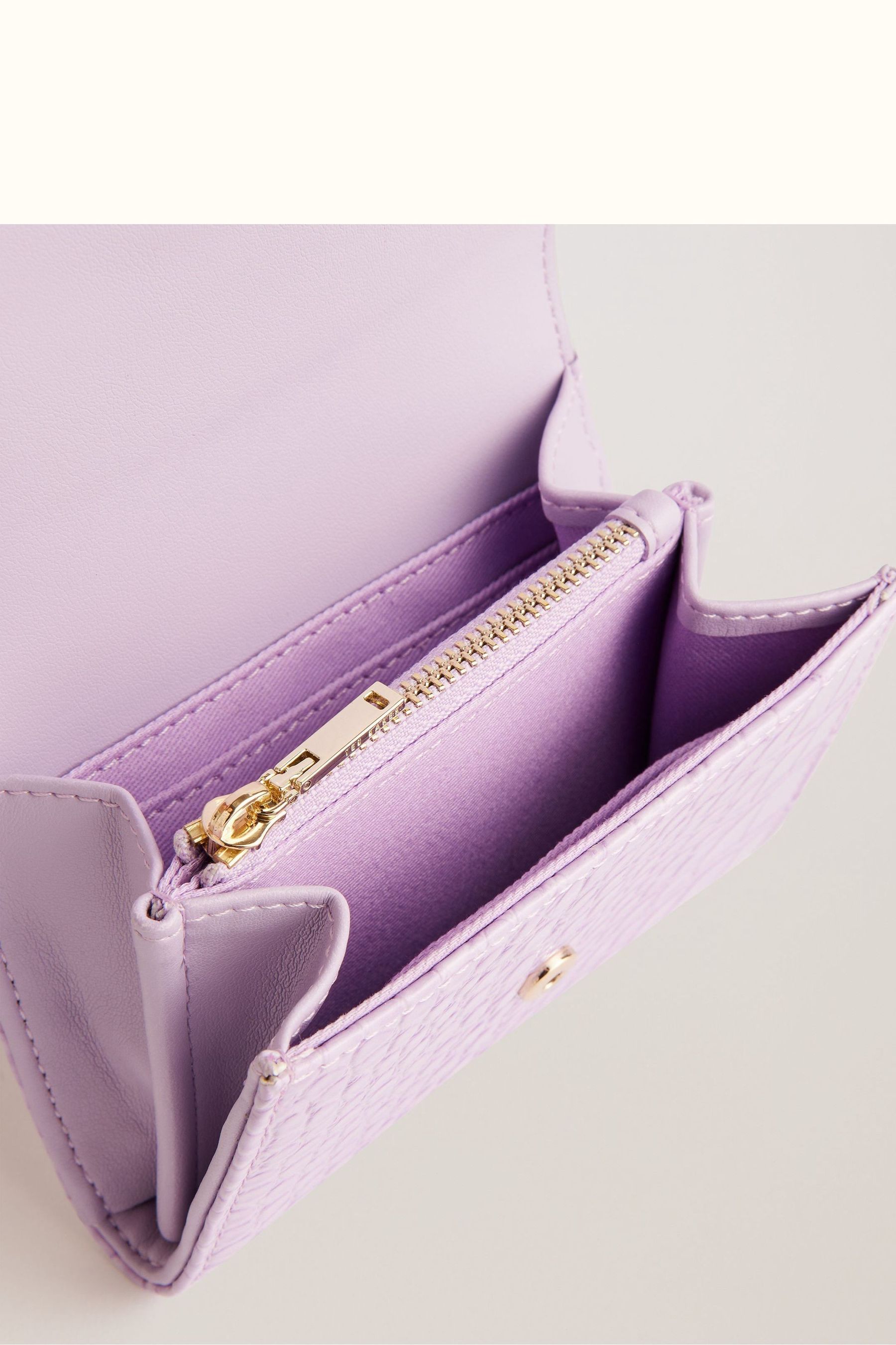 Buy Ted Baker Purple Conilya Croc Effect Purse from Next Luxembourg