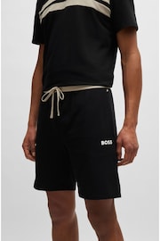 BOSS Black Stretch Logo Jersey Shorts - Image 4 of 5
