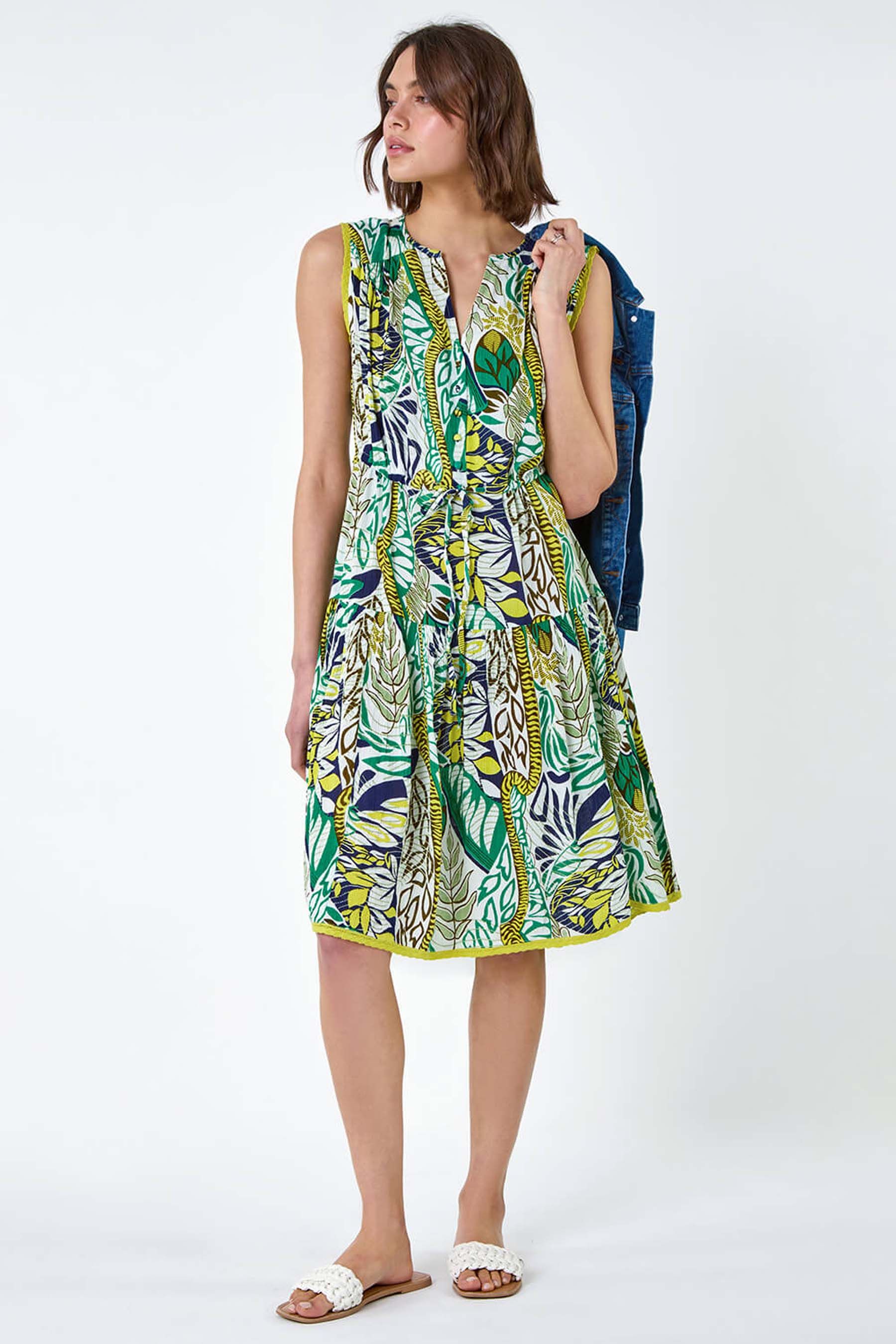 Leaf print dress uk hotsell
