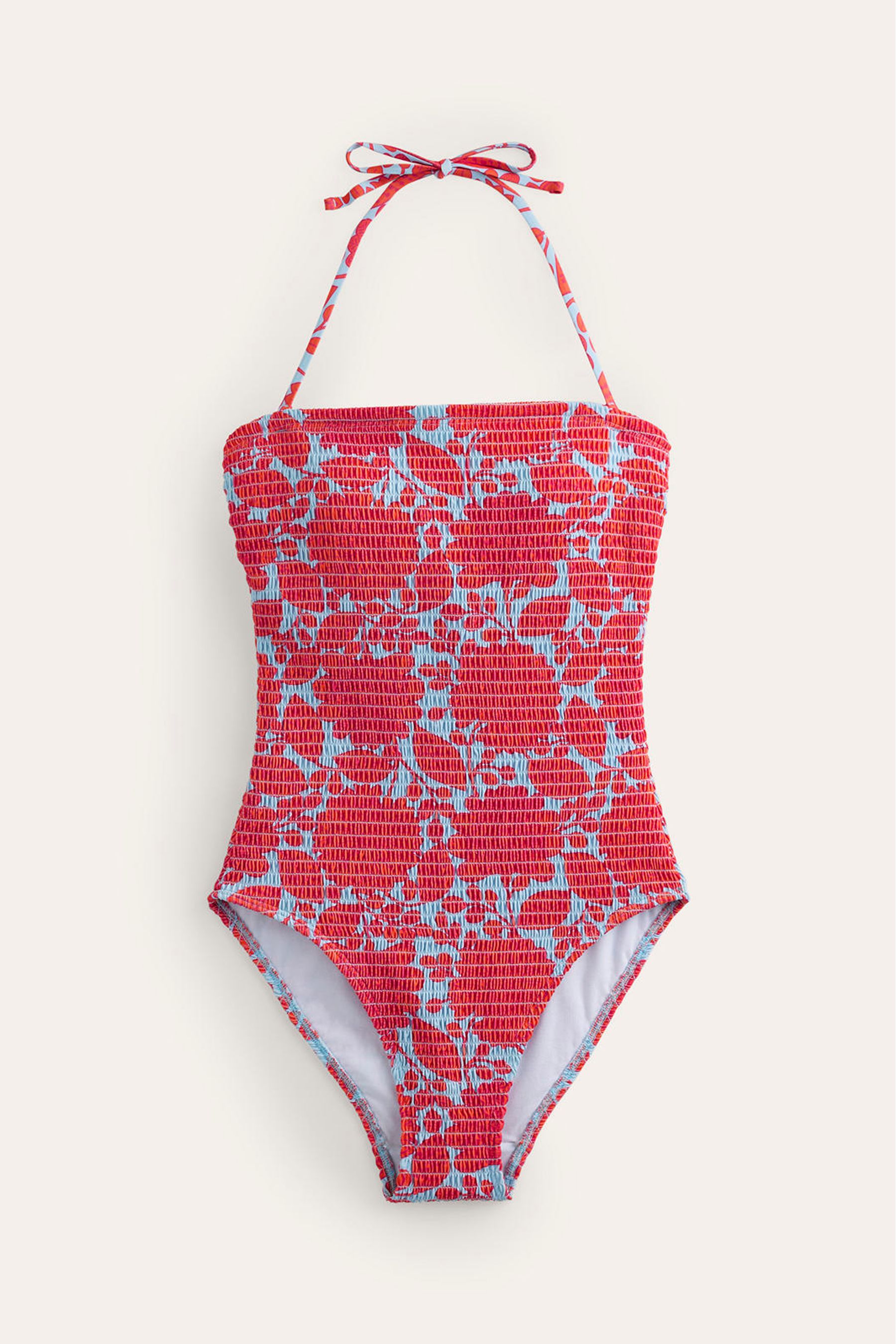 Maillot de bain bandeau smocké top