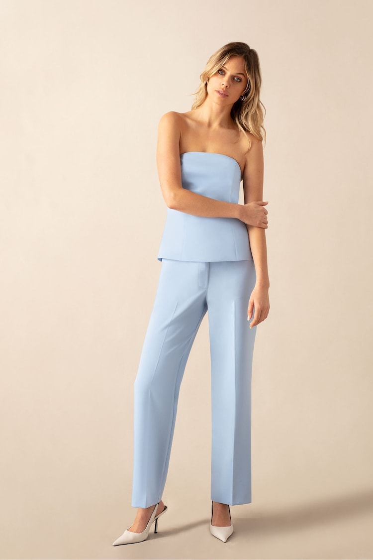 Ro&Zo Blue Petite Straight Leg Trousers - Image 1 of 4