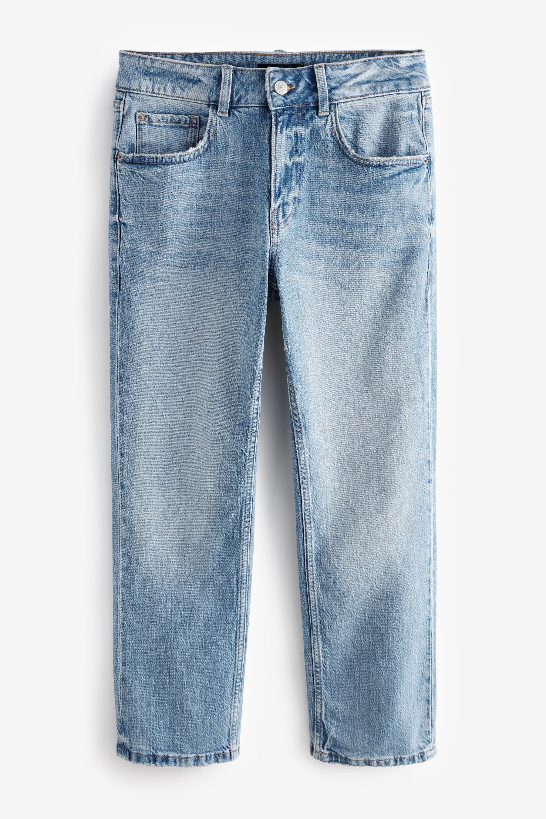 Buy Mid Blue Comfort Stretch Straight 100% Cotton Jeans from the Next ...
