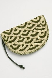FatFace Green Scalloped Clutch Bag - Image 1 of 3