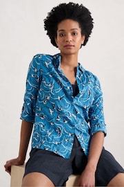 Seasalt Cornwall Blue Long Sleeve Scenery Shirt - Image 3 of 6