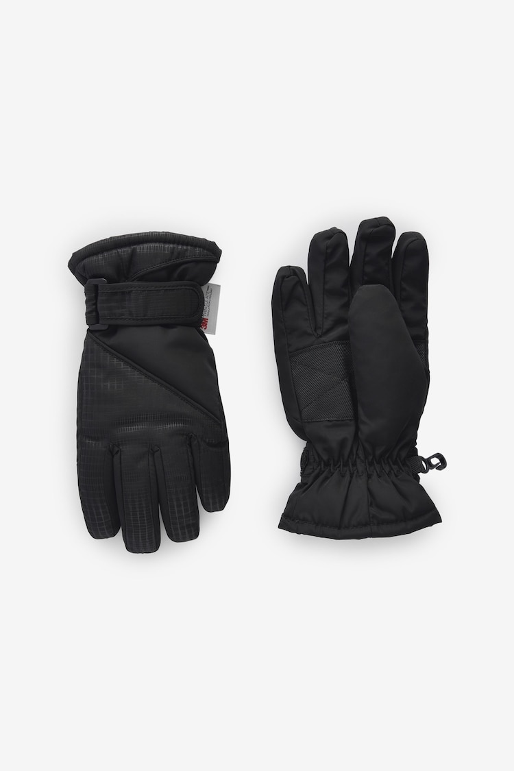 Black Ski Gloves (3-16yrs) - Image 1 of 3