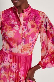 Monsoon Pink Floryn Floral Shirt Dress - Image 3 of 5