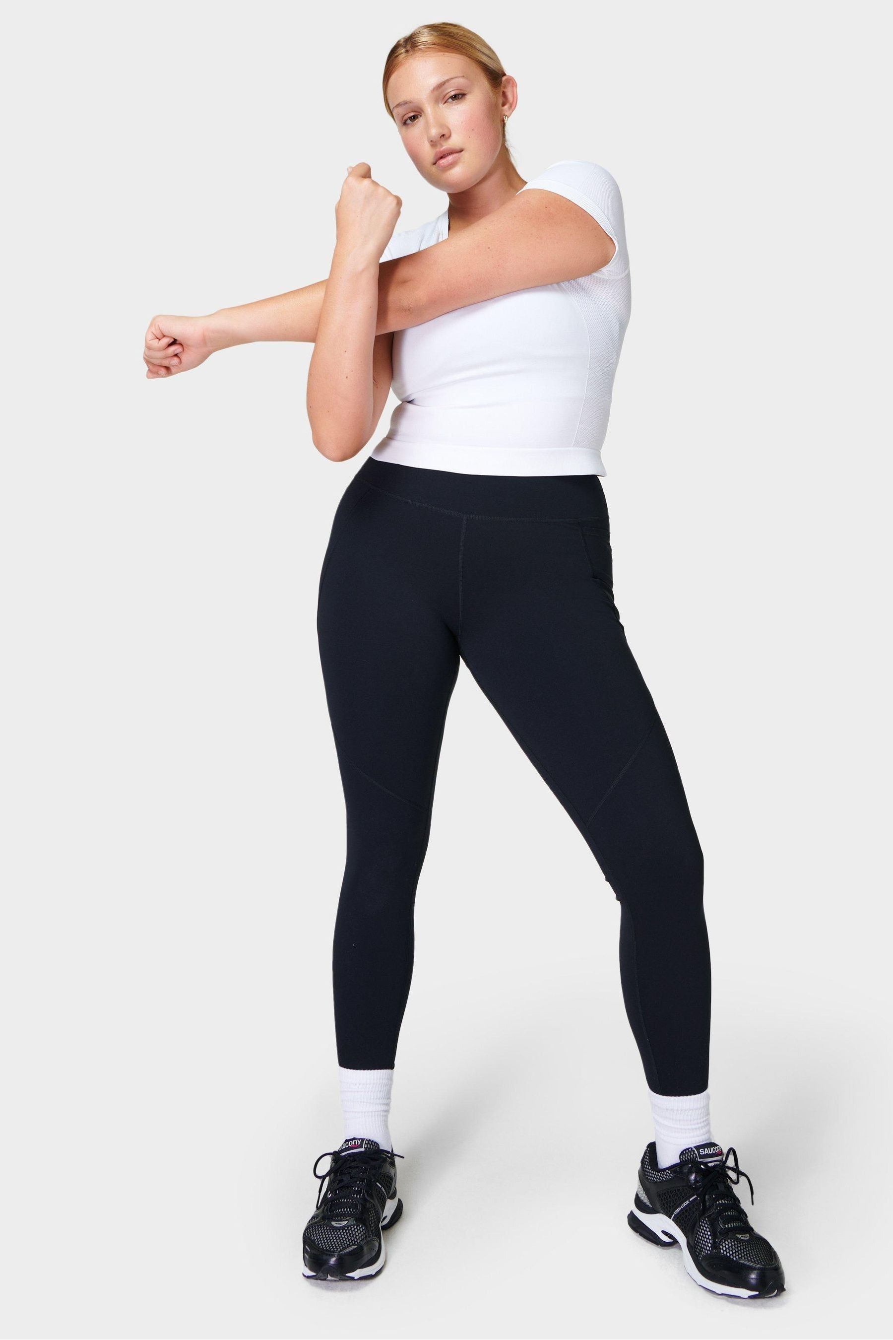 Black and white workout leggings store