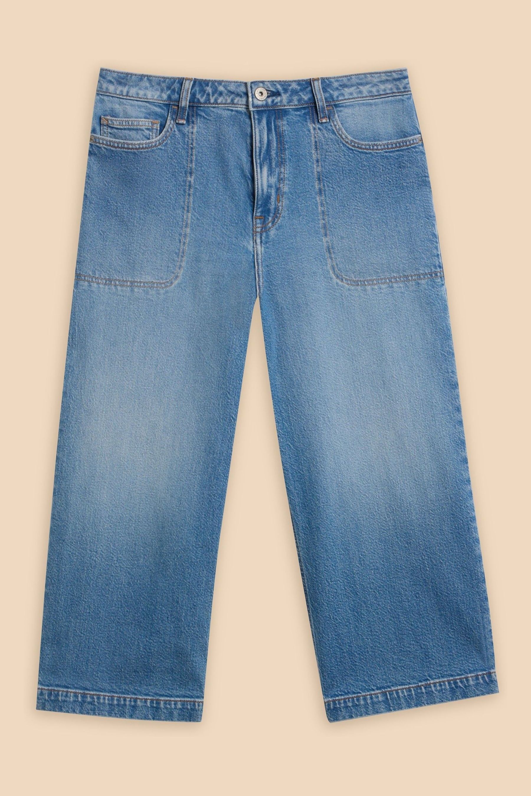 Buy White Stuff Blue Tia Wide Leg Crop Jeans from the Next UK online shop