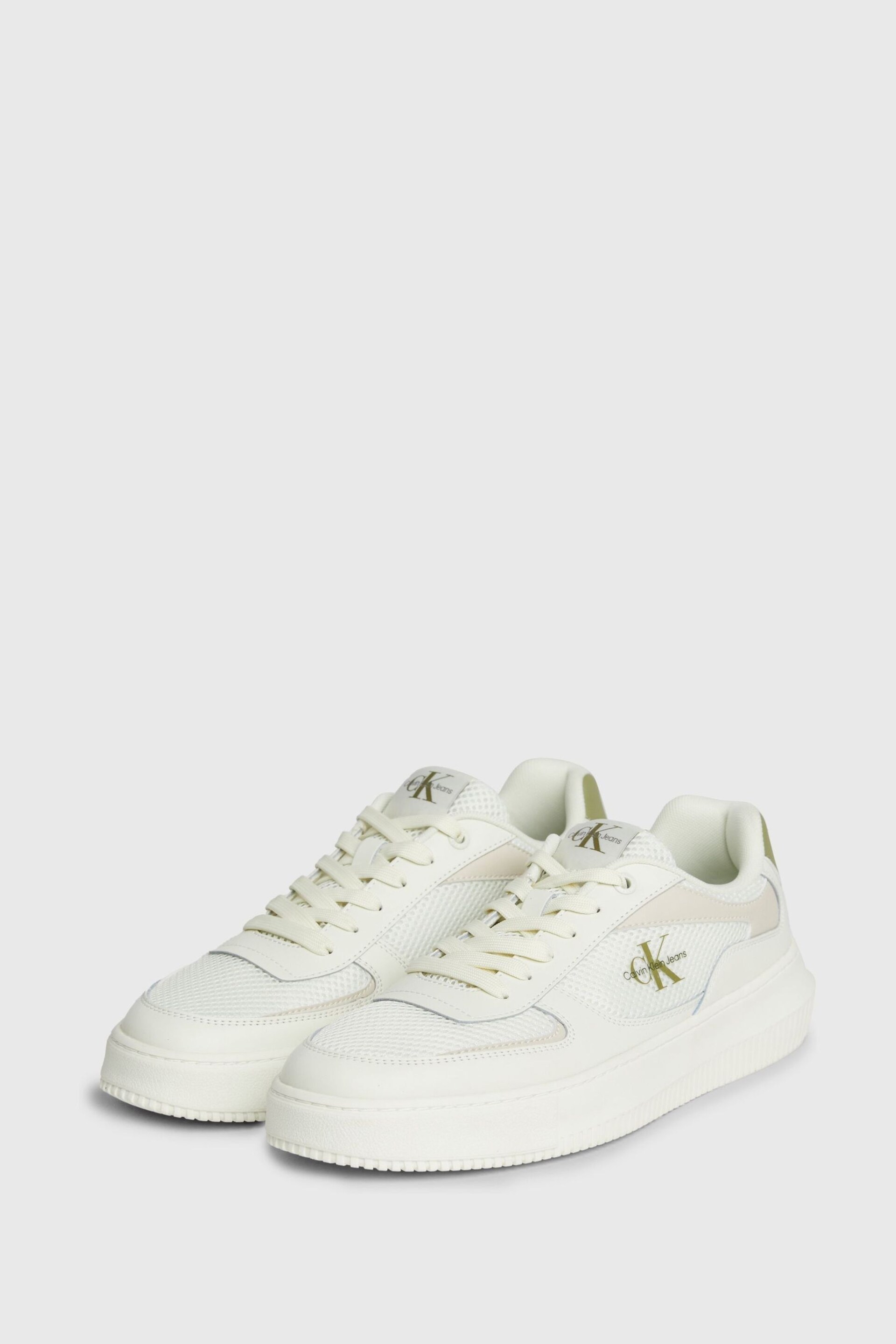 Calvin Klein White Chunky Cupsole Sneakers - Image 3 of 7