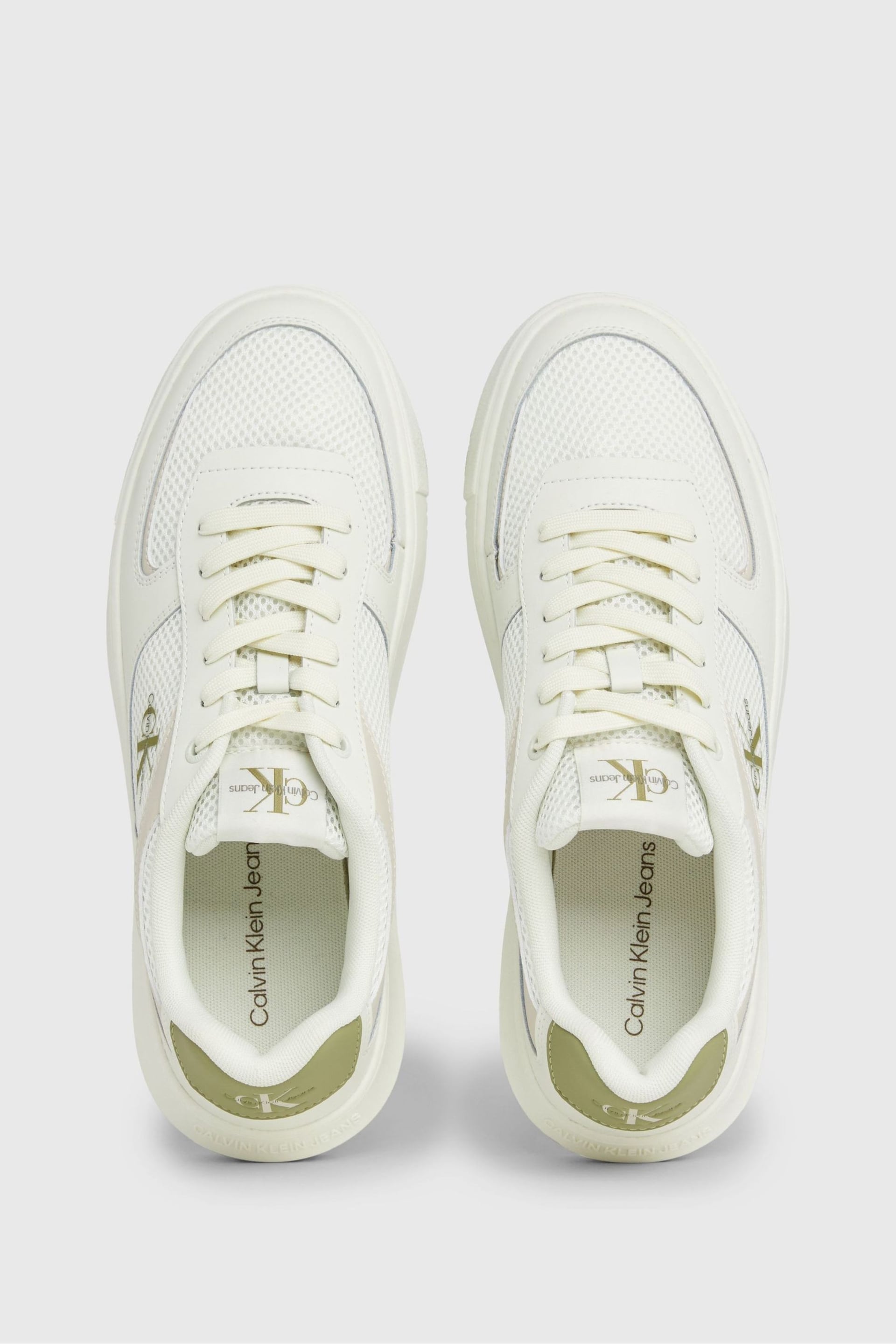 Calvin Klein White Chunky Cupsole Sneakers - Image 4 of 7