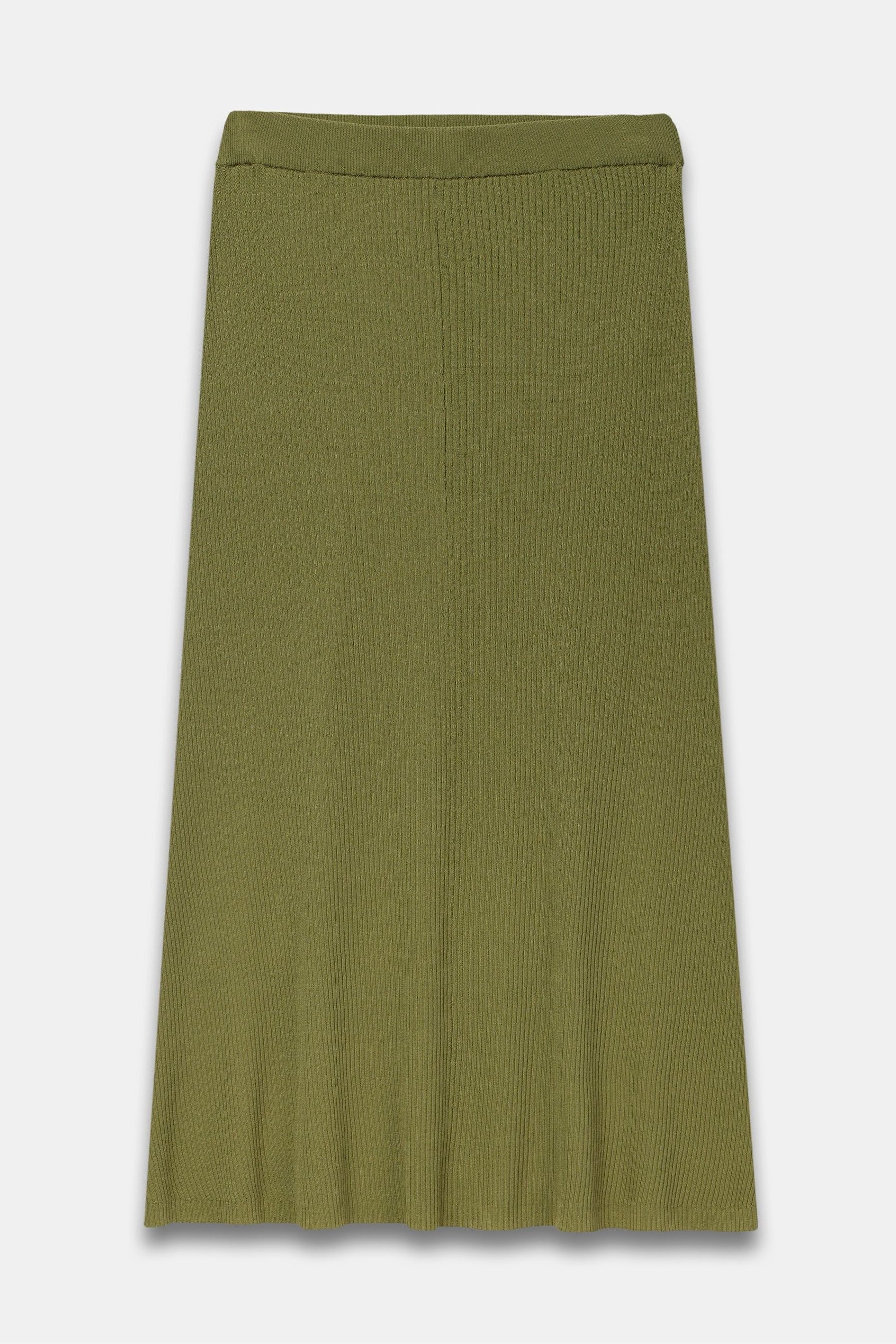Buy Mint Velvet Green Sage Green Ribbed Midi Skirt from Next Luxembourg