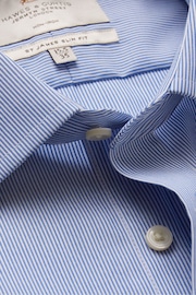 Hawes & Curtis Slim Blue Non-Iron Fine Stripe Shirt - Image 3 of 3