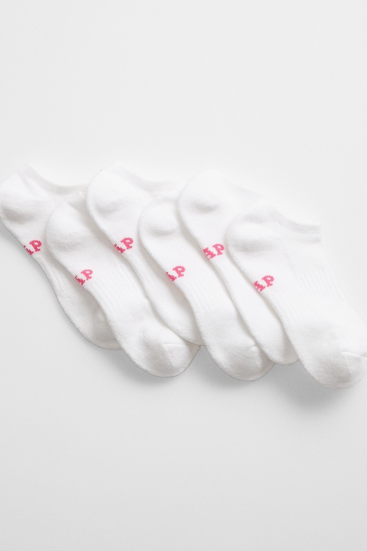 Gap White Kids Logo No Show Socks 3 Pack - Image 1 of 1