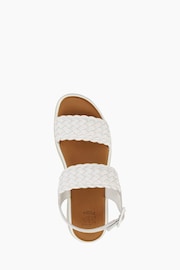 Dune London White Lorris Woven Strap Soft Volu Sandals - Image 5 of 5