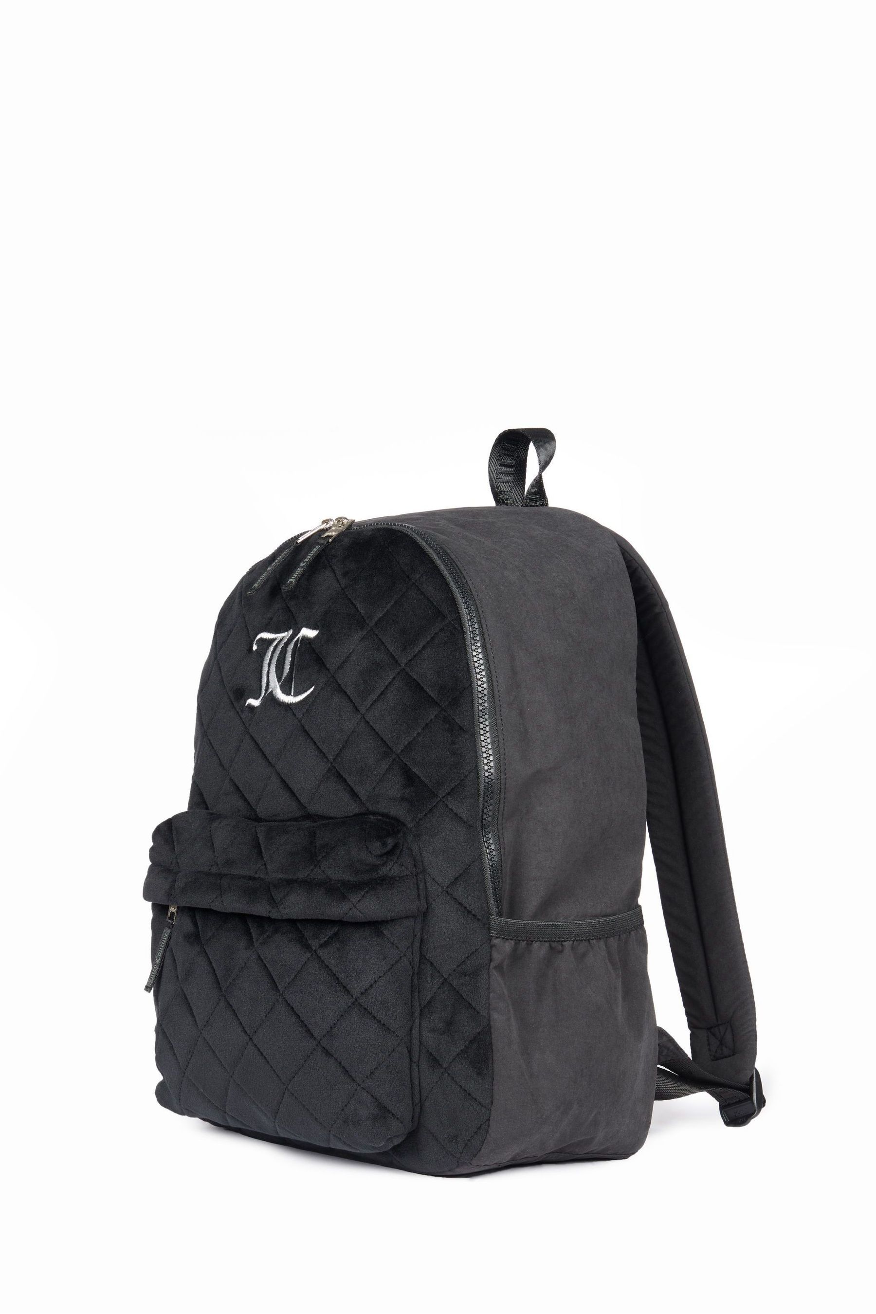 Buy Juicy Couture Black Girls Quilted Velour Backpack from the Next UK online shop