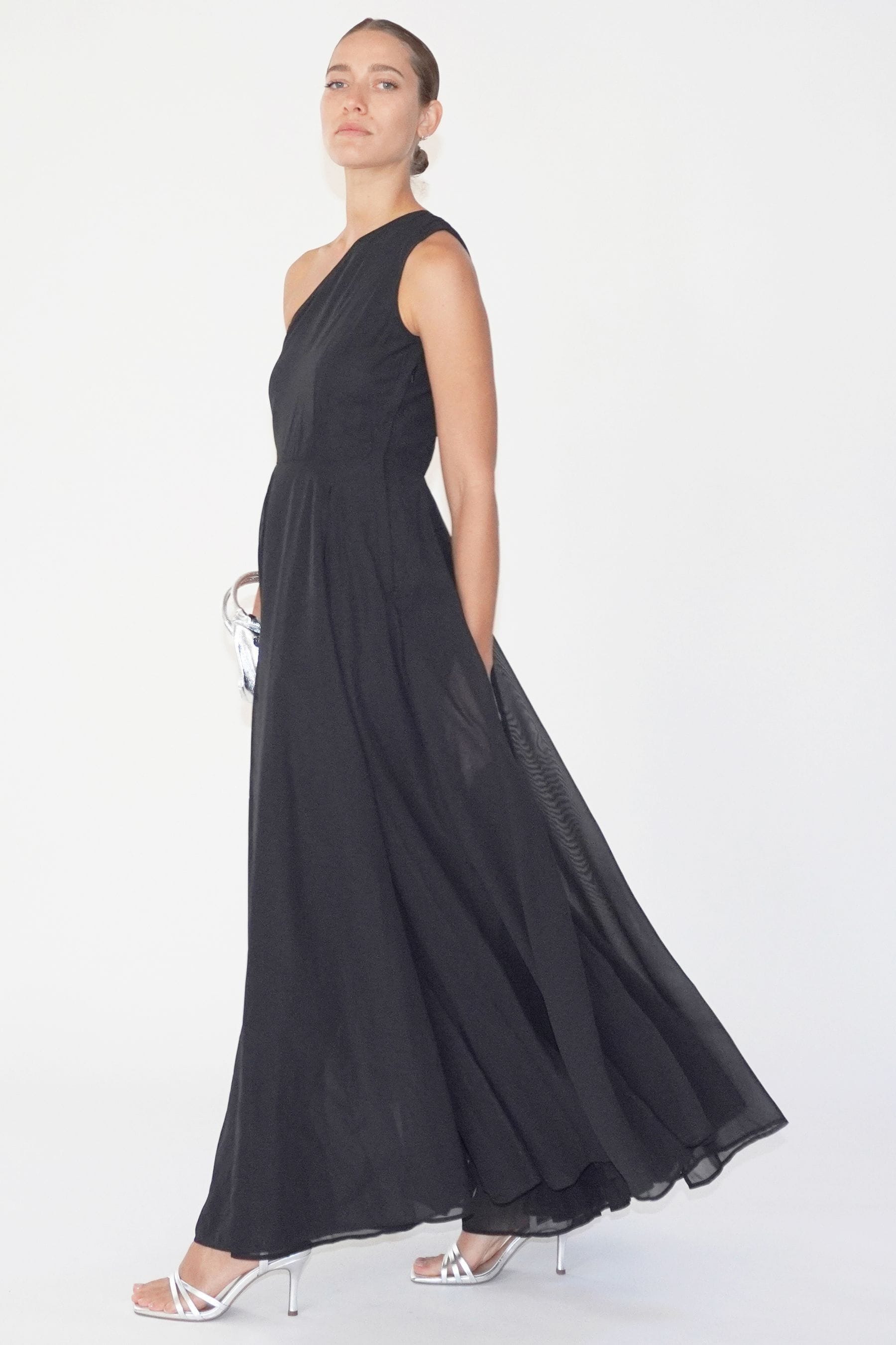 Black sheer maxi clearance