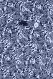 Raging Bull Short Sleeve Leaf Print Poplin Blue Shirt - Image 6 of 6