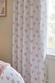 Pink Hearts Blackout/Thermal Eyelet Curtains - Image 5 of 7