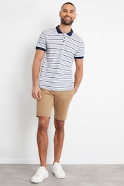 Threadbare Stone Slim Fit Cotton Chino Shorts With Stretch - Image 3 of 4