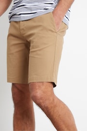 Threadbare Stone Slim Fit Cotton Chino Shorts With Stretch - Image 4 of 4