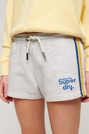 Superdry Grey Rainbow Side Stripe Logo Shorts - Image 1 of 4