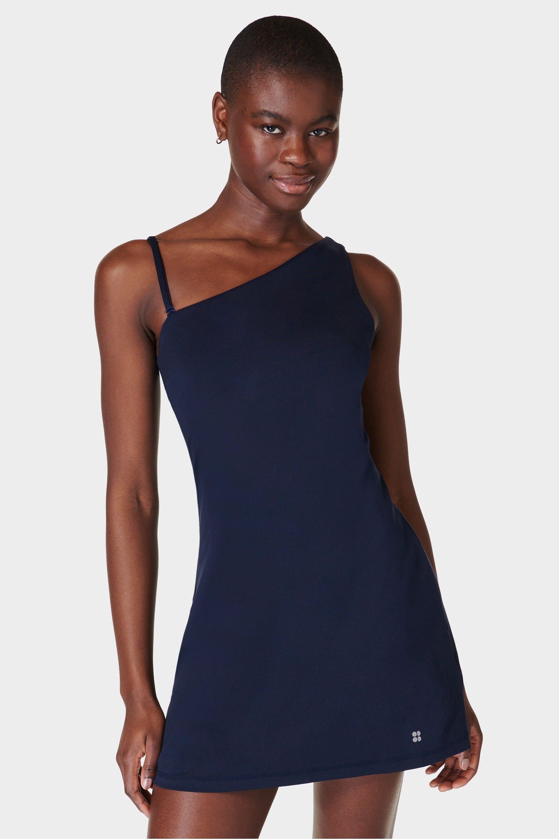 Blue asymmetric dress cheap