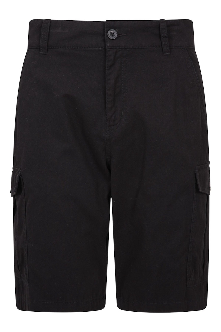 Mountain Warehouse Black Mens Lakeside 100% Cotton Cargo Shorts - Image 1 of 5