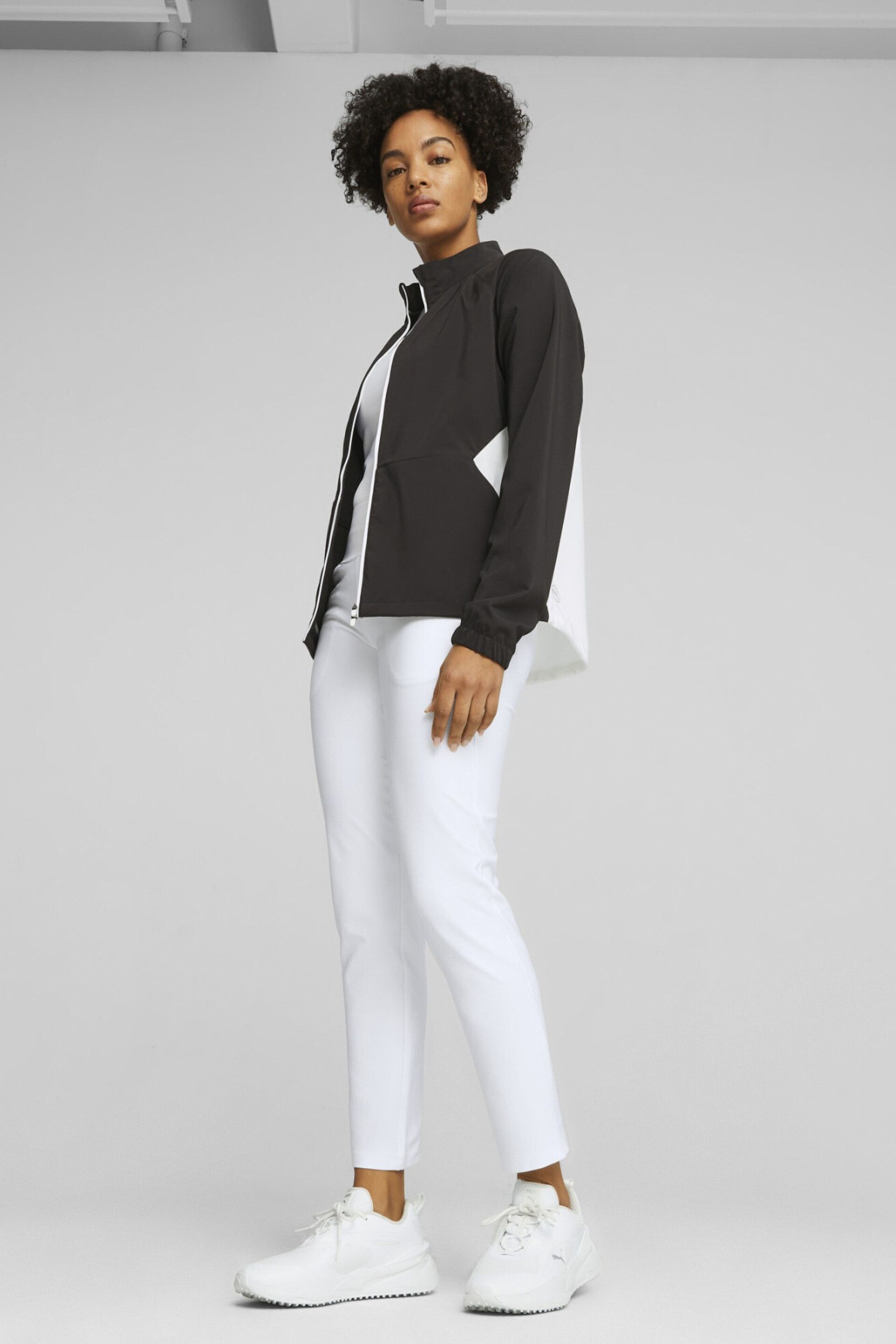 Puma Black Monterey Womens Golf Windbreaker Jacket - Image 3 of 6