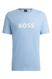 BOSS Blue Large Chest Logo T-Shirt - Image 3 of 3