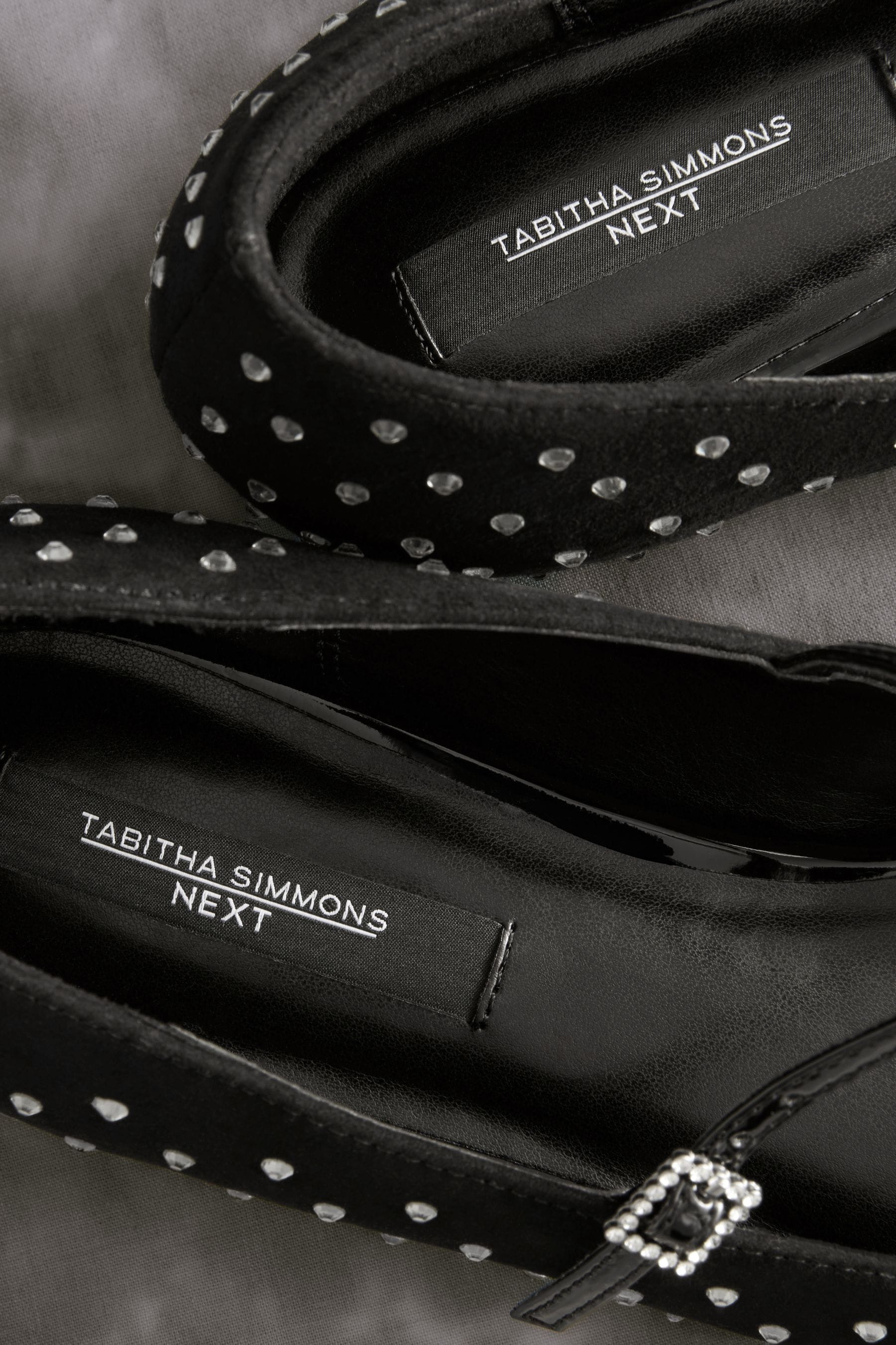 Buy Black Tabitha Simmons Hai Studded Point Toe Mary Jane Shoes from the Next UK online shop
