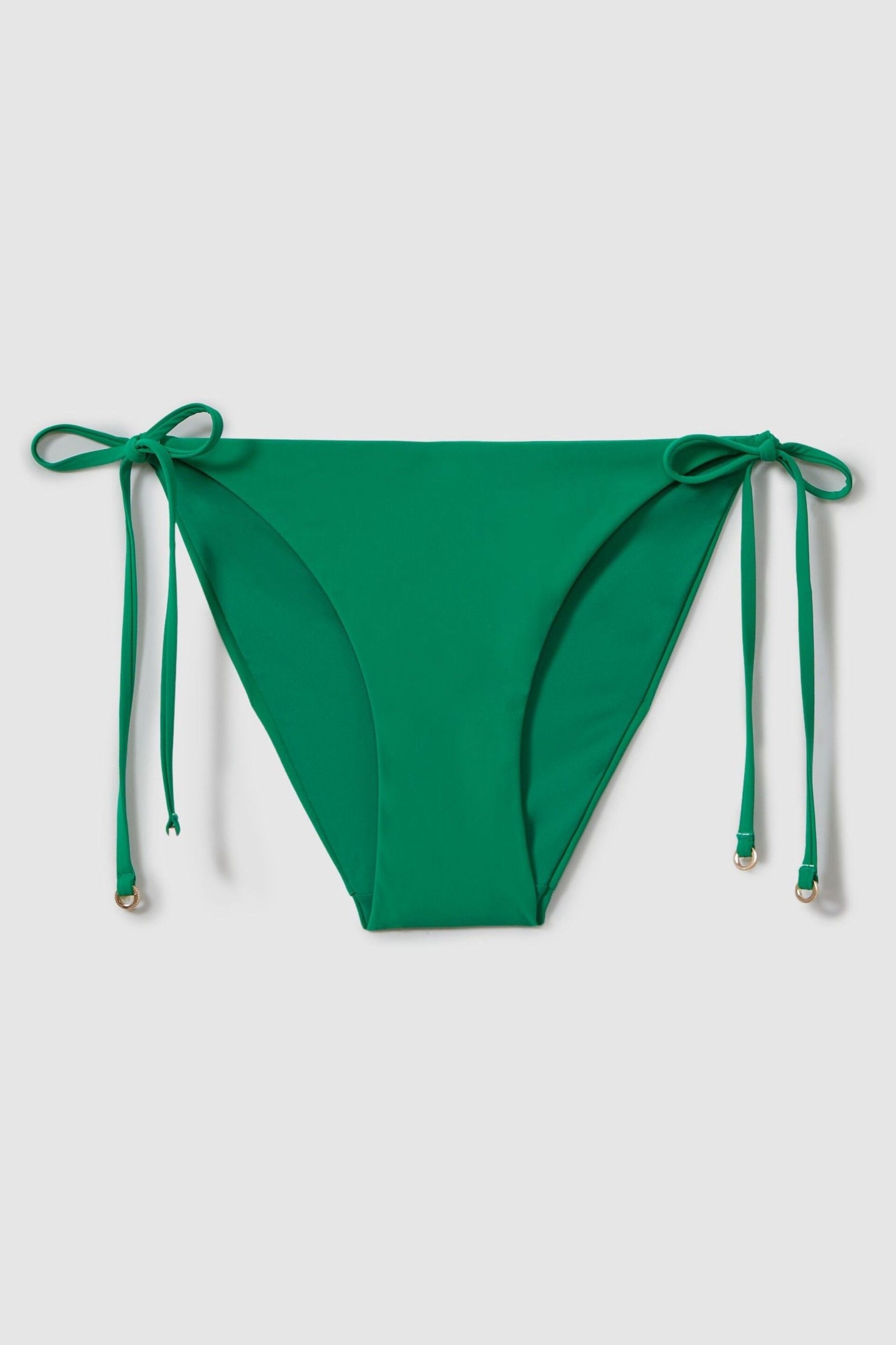 Reiss Green Riah Side Tie Bikini Bottoms - Image 2 of 4