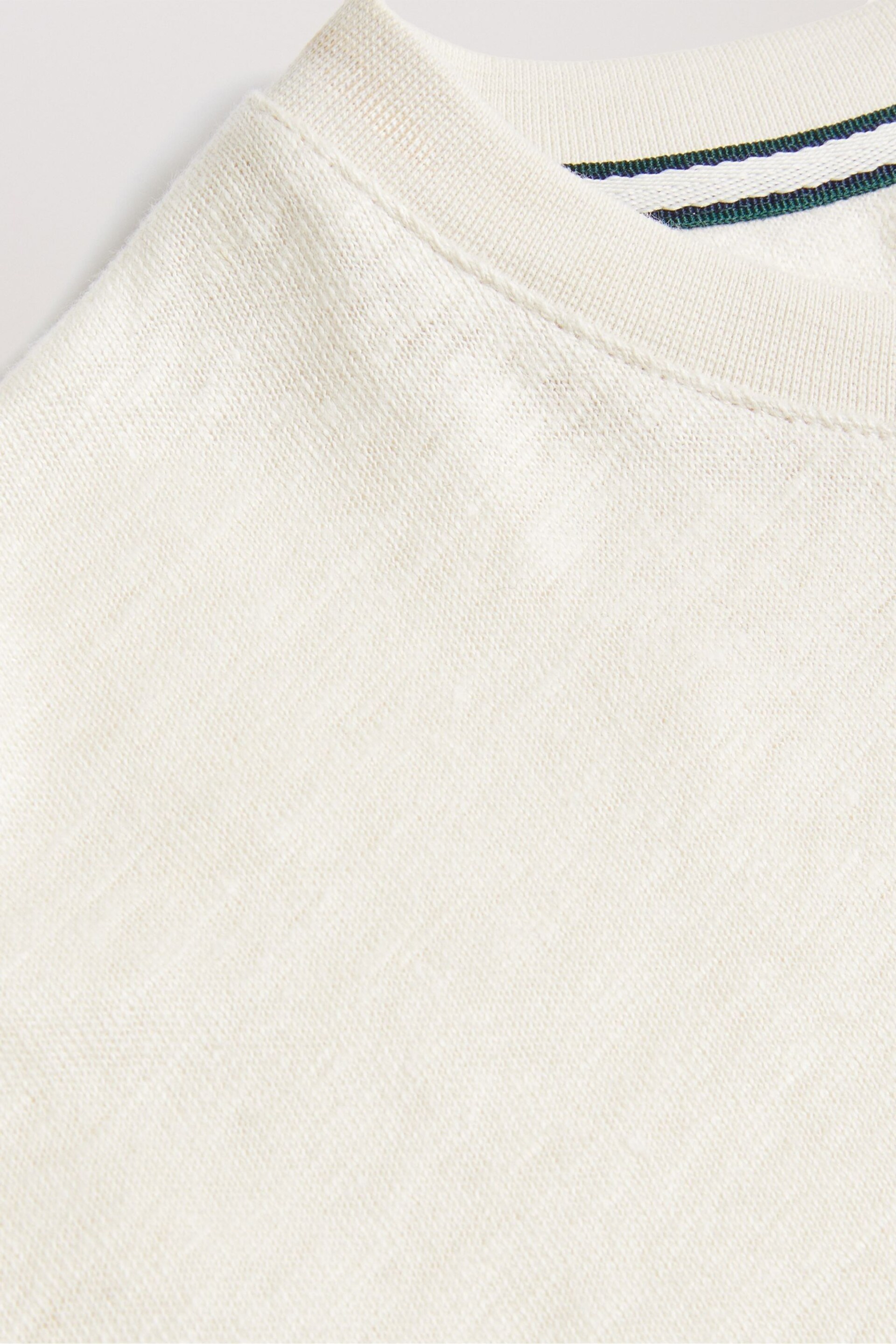 Ted Baker Flinlo Short Sleeve Regular Linen T-Shirt - Image 4 of 4