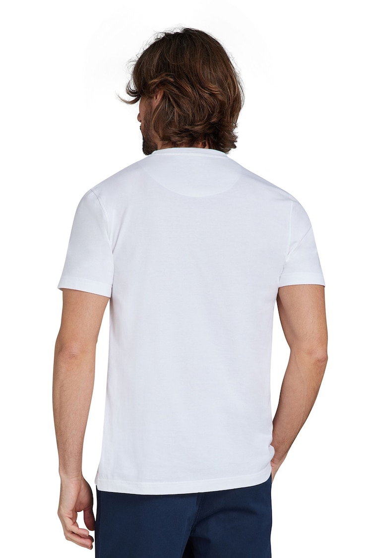 Raging Bull Classic Woven Patch 100% Cotton White T-Shirt - Image 2 of 5