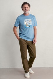 Seasalt Cornwall Blue Mens Midwatch T-Shirt - Image 3 of 5