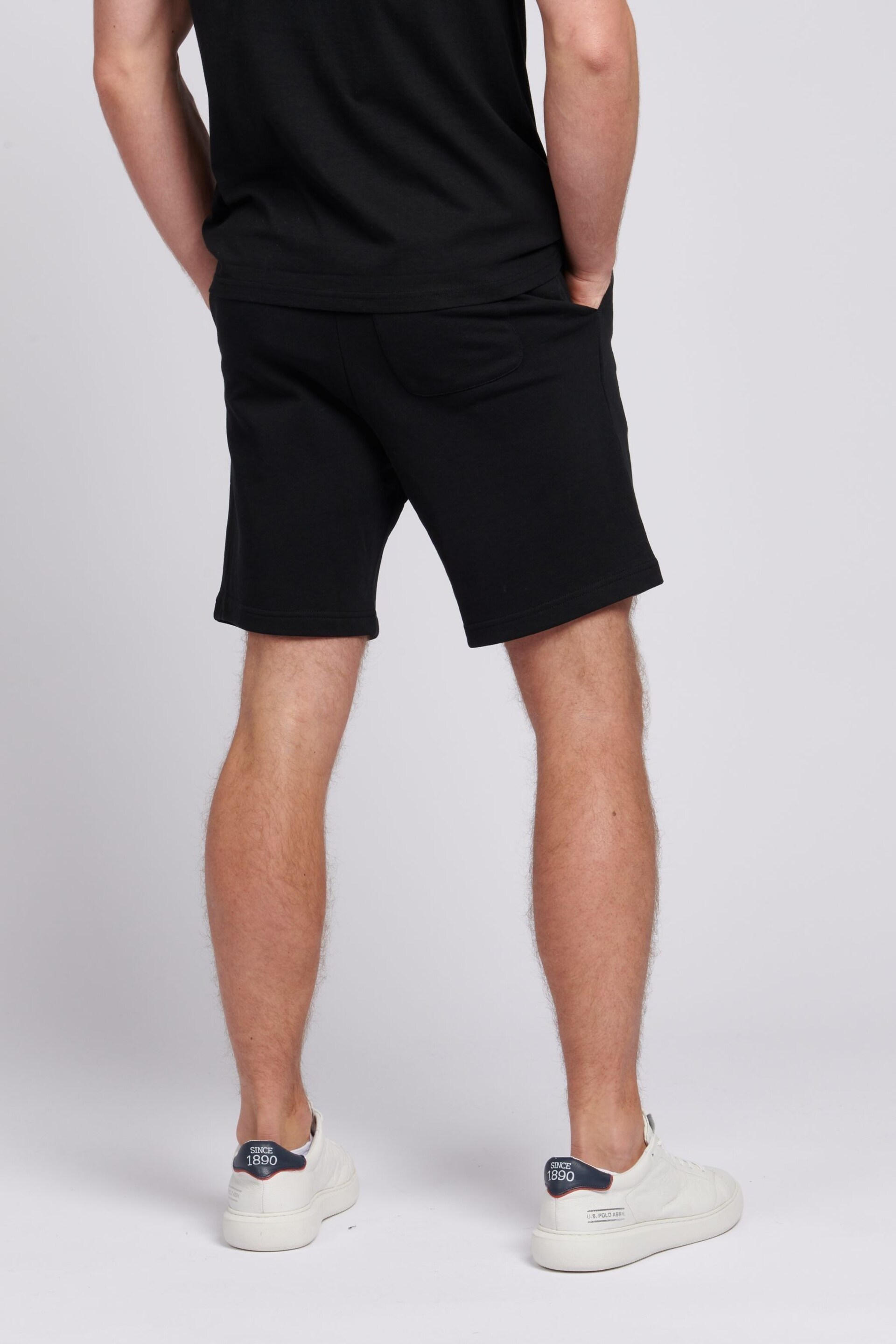 U.S. Polo Assn. Mens Classic Fit Double Horsemen Sweat Shorts - Image 4 of 6