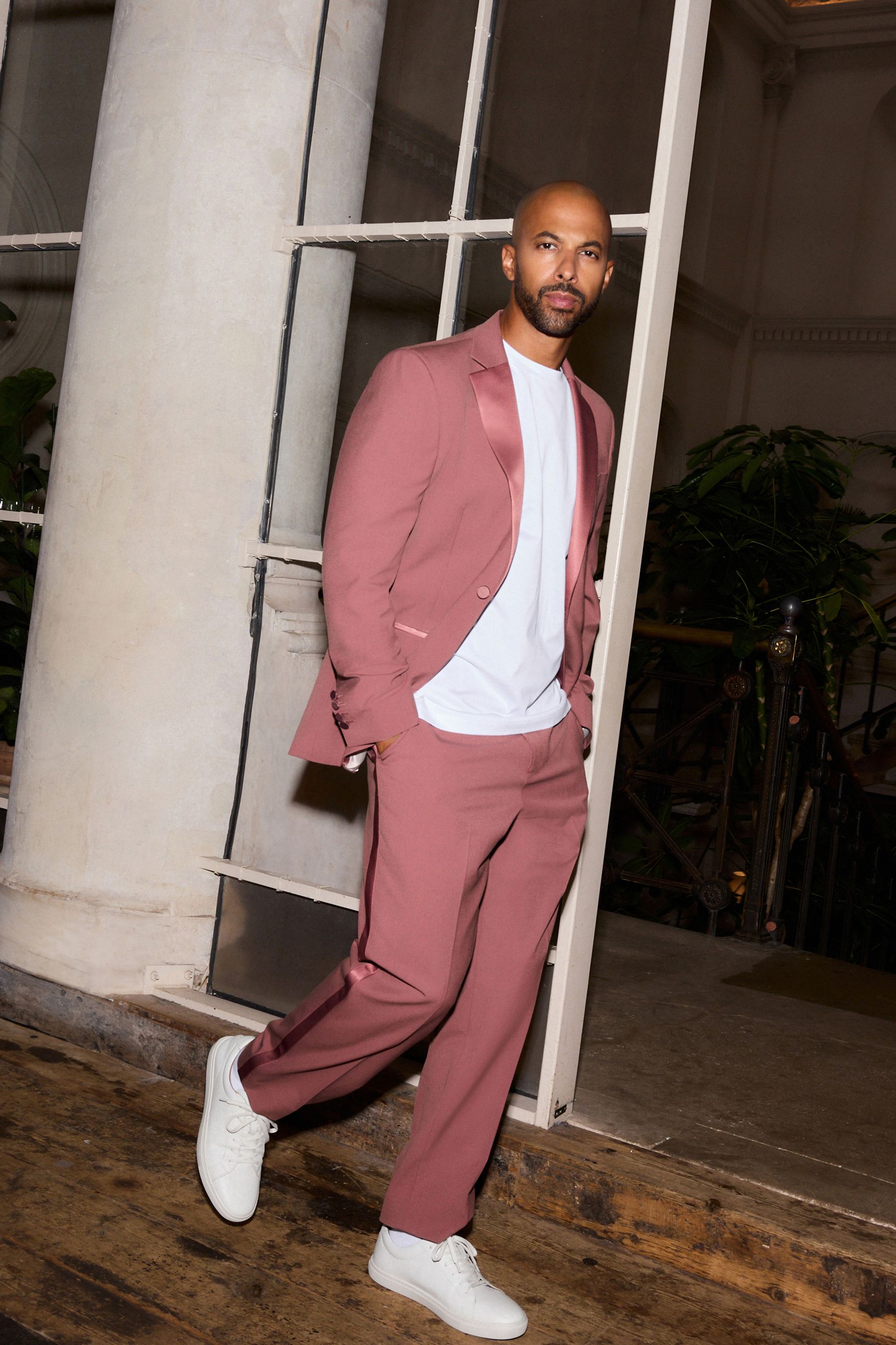 Pink trouser suit next deals