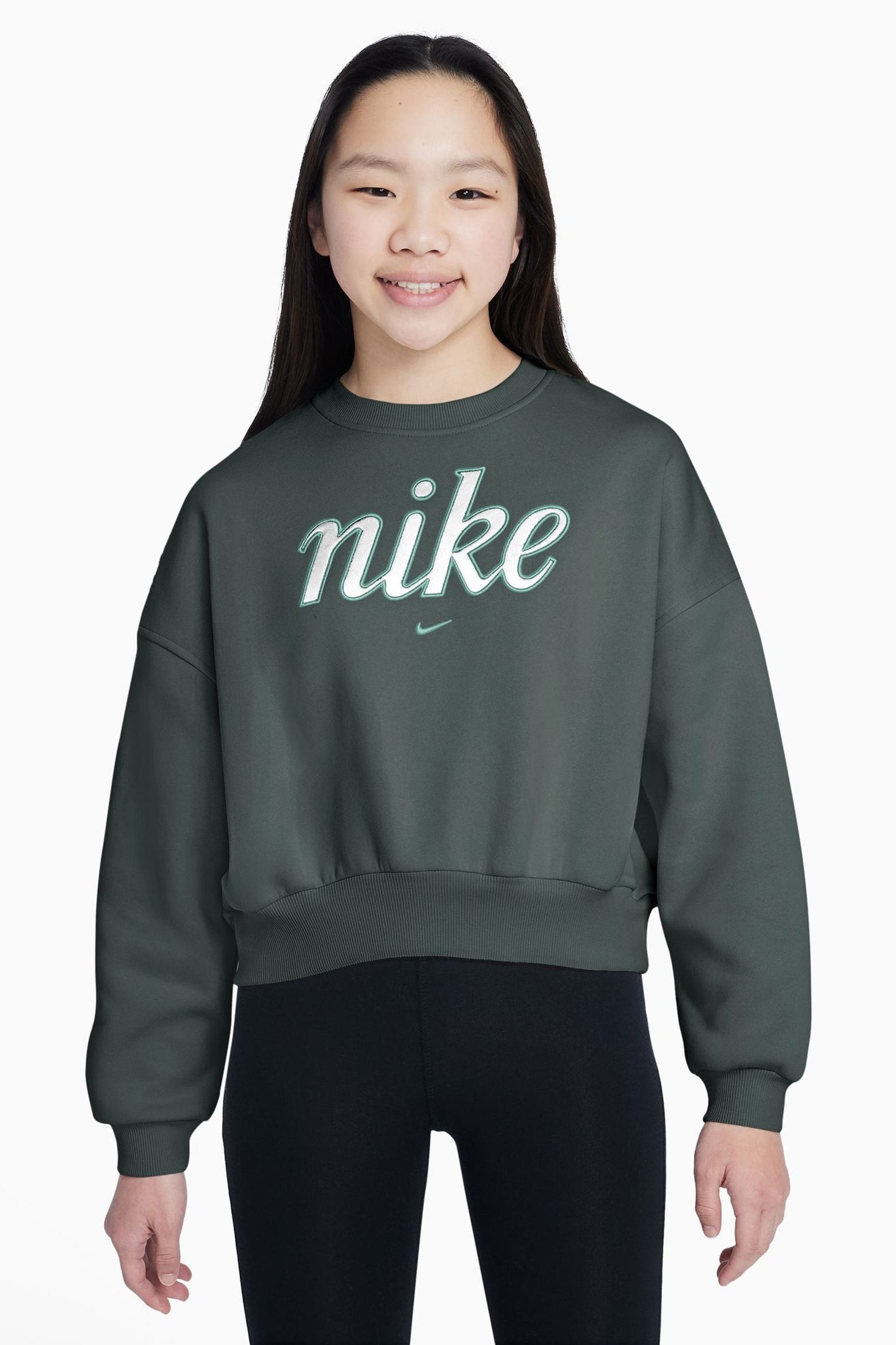 Buy Nike Vintage Green Club Fleece Boxy Sweatshirt from Next Luxembourg