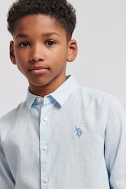 U.S. Polo Assn. Boys Linen Blend Shirt - Image 3 of 7