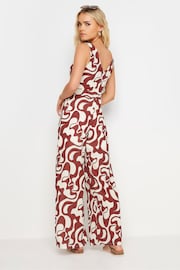 PixieGirl Petite Red Swirl Wide Leg Jumpsuit - Image 3 of 5