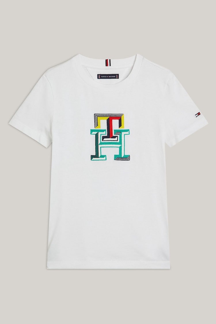 Tommy Hilfiger White Monogram T-Shirt - Image 5 of 5