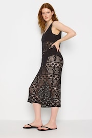 Long Tall Sally Black Tall Crochet Midi Beach Dress - Image 3 of 6