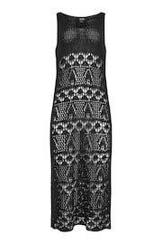 Long Tall Sally Black Tall Crochet Midi Beach Dress - Image 6 of 6