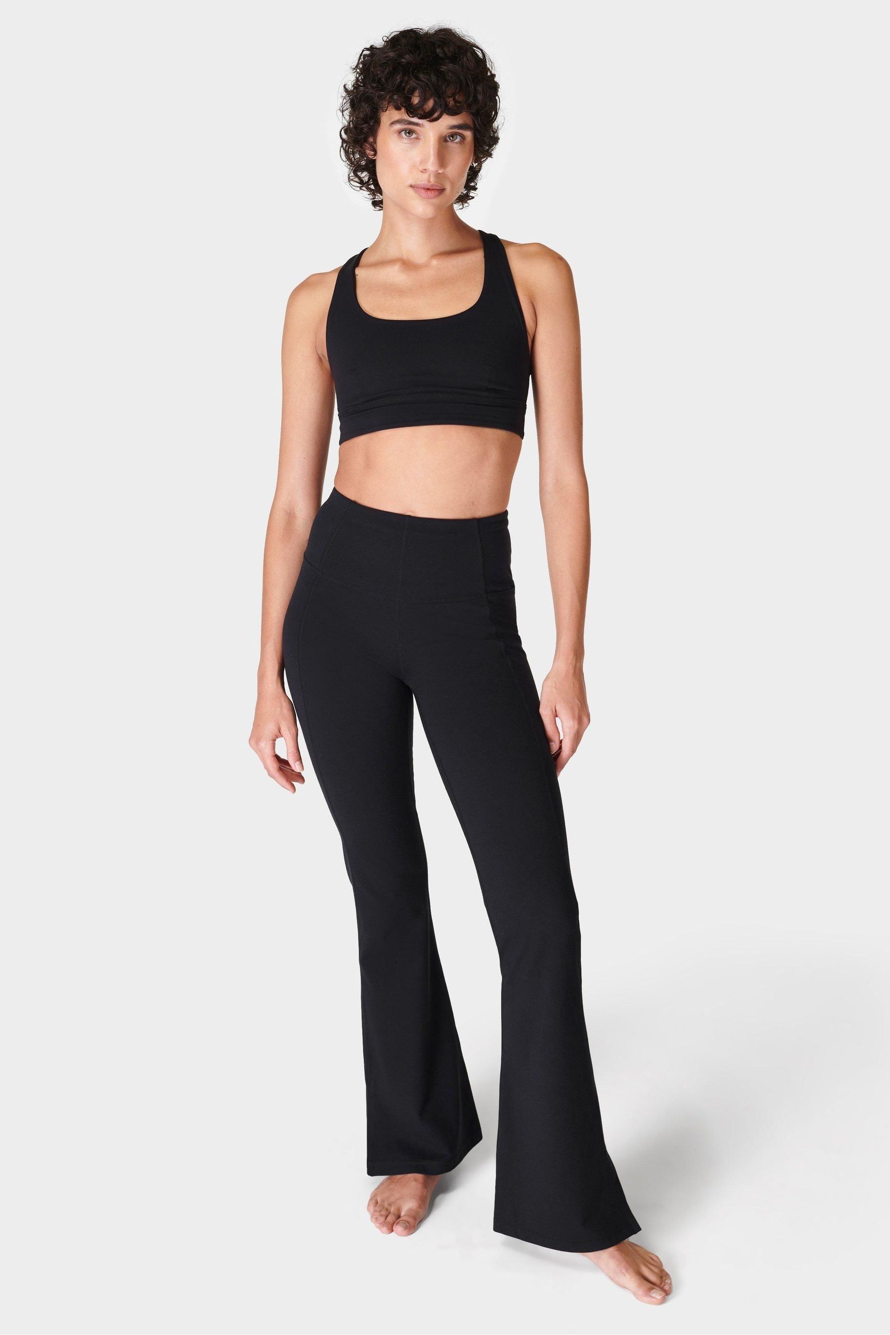 Buy Sweaty Betty Black Super Soft Flare 30 Yoga Trousers from Next Luxembourg