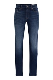 BOSS Dark Blue Tapered Fit Super Stretch Denim Jeans - Image 5 of 5