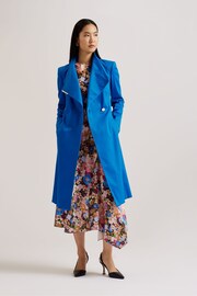 Ted Baker Blue Rosina Midi Belted Wrap Coat - Image 1 of 6