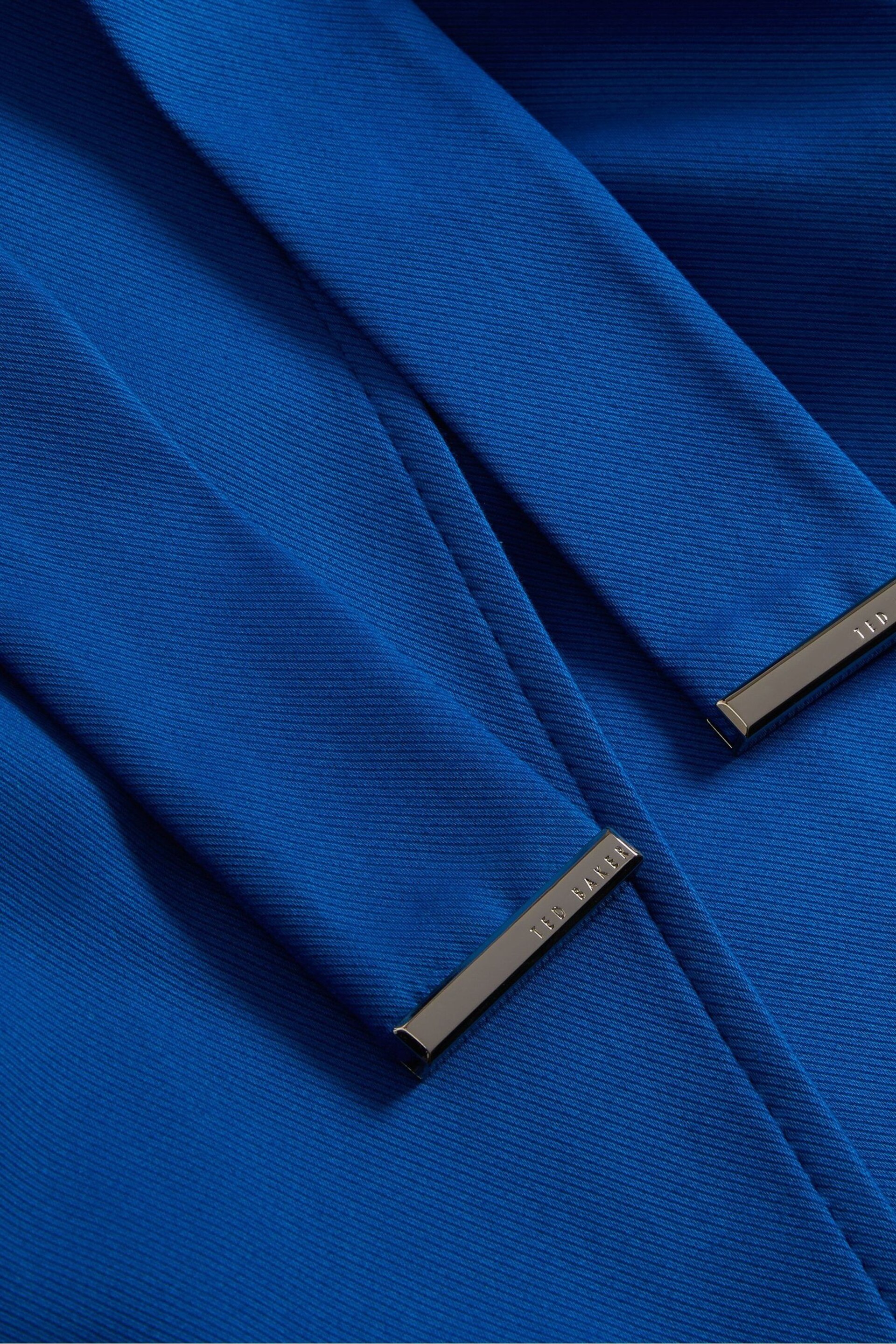 Ted Baker Blue Rosina Midi Belted Wrap Coat - Image 5 of 6