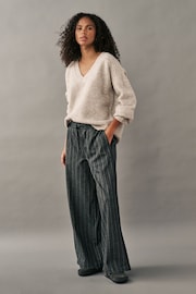 Grey Soft Touch V-Neck Knitted Jumper - Image 2 of 7