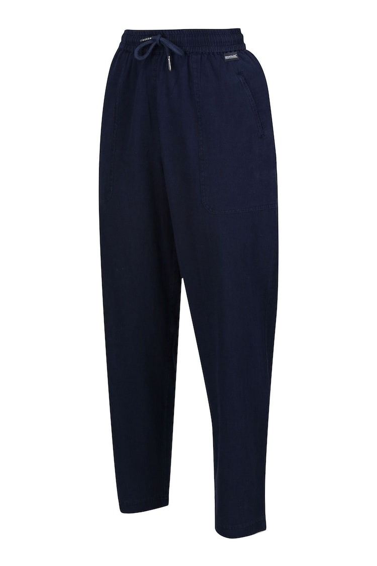 Regatta Blue Corso Linen Blend Trousers - Image 7 of 7