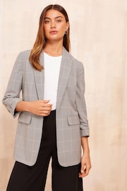 Friends Like These Grey Petite Edge To Edge Blazer - Image 1 of 4