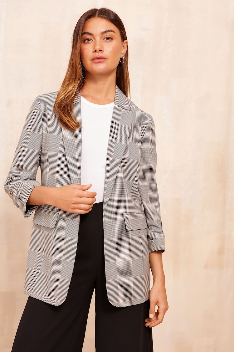 Friends Like These Grey Petite Edge To Edge Blazer - Image 1 of 4